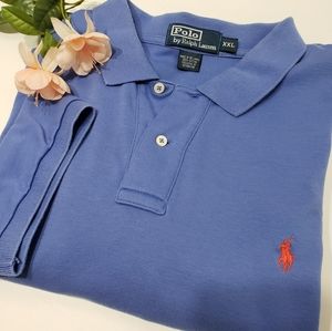 Polo Ralph Lauren Men's XXL Knit Blue Polo Cotton